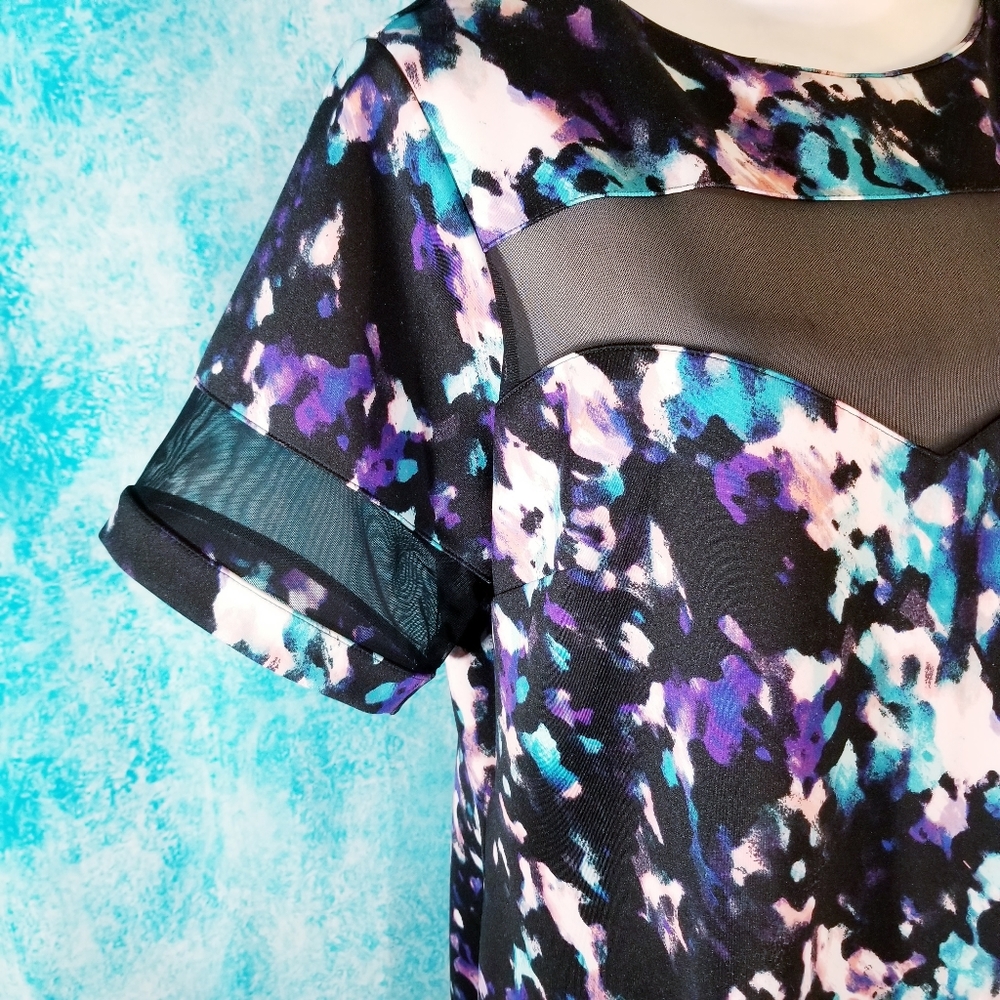 Boutique Abstract Sheer Mesh PeekaBoo Dress - Picture 7 of 12